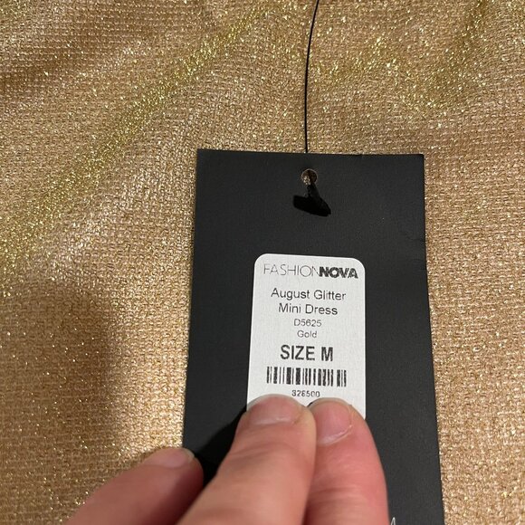 Gold Sparkle Dress Size M - Picture 2 of 4